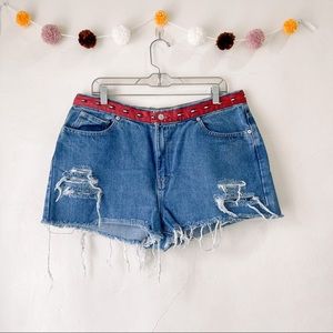 Y2K Tommy Hilfiger Distressed Shorts Sz 16
